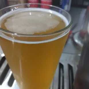 a glass of beer
