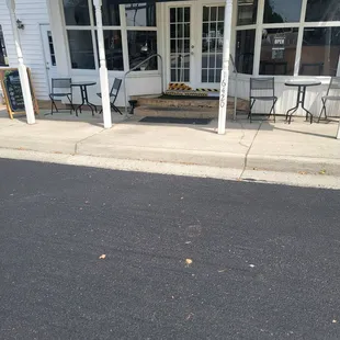 the front of the restaurant