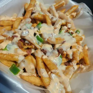 french fries with cheese