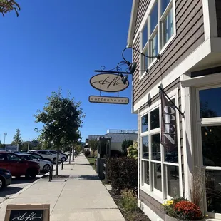 Entrance to eb flo coffeehouse.