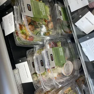 a variety of food in plastic containers