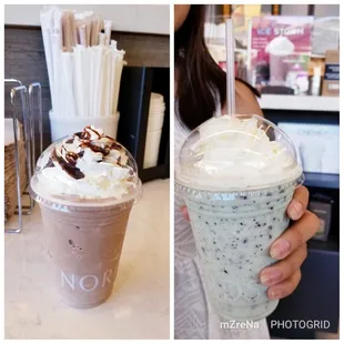 Banana Mocha Ice Storm &amp; Mint Chocolate Chip Ice Storm