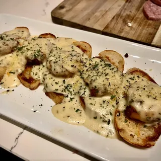 Shrimp Alfredo Toast