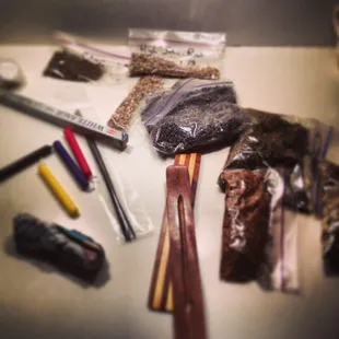 Supplies bought at Ebbo for a house cleansing