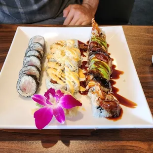My fiance ordered a variety of sushi