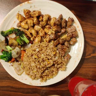 a plate of food on a table