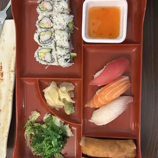 Bento A with California roll