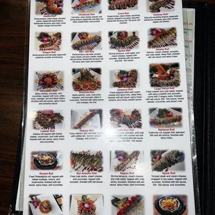 a menu for a restaurant