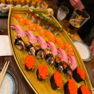 Unagi Sashimi Yellowtail Sashimi Salmon Sashimi Salmon Roe Sashimi