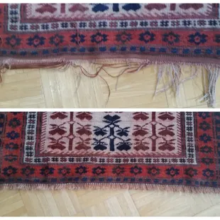 Rugs are usable art that act as memory chests. When they get worn with life, we will repair your rug with care.