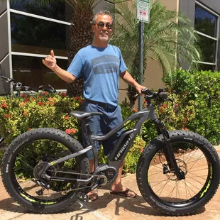 John with a special order HaiBike FatSix!  We are happy to special order any ebike our customers have their eye on!