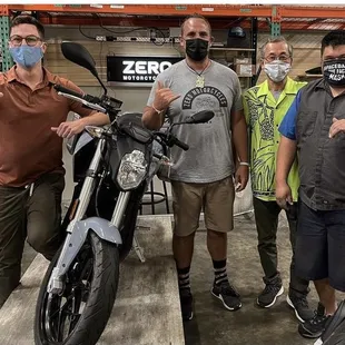 Come see Ben (Left) our Zero Electric Motorcycle Expert!