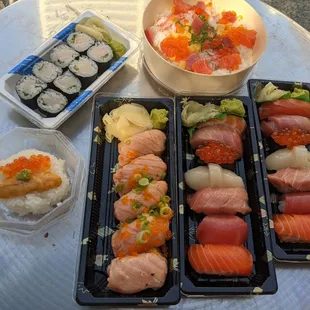 sashimi, food, sushi, sushi and sashimi
