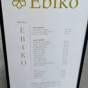 Menu.