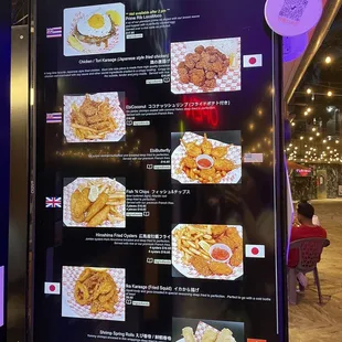 menu, waffles