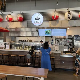 customers at the counter