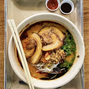 Spicy Black Garlic Oil Tonkotsu Ramen