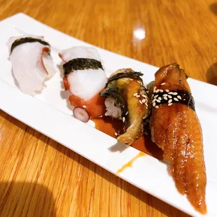 Unagi Nigiri Tako Nigiri