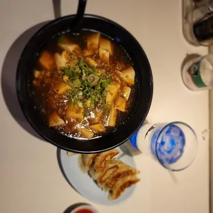 Mapo Tofu Ramen w/ Gyoza