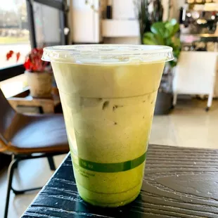 Iced matcha latte