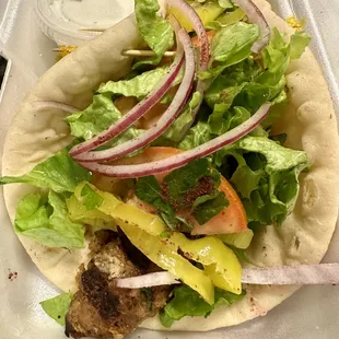 Homemade Ground Beef Kofta Gyro