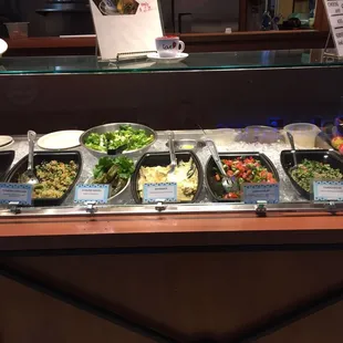 Selection of salads.