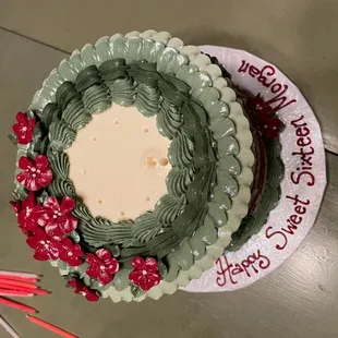 Top of birthday cake