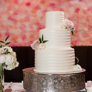 a wedding cake on a table