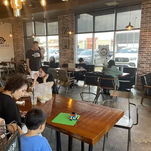 Cafe was full of students &amp; folks working on projects as well as Korean families