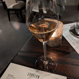 Rose to start the pairings that came with our tasting dinner