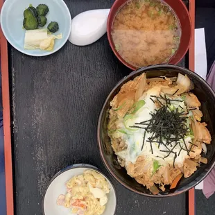 Chicken and egg bowl