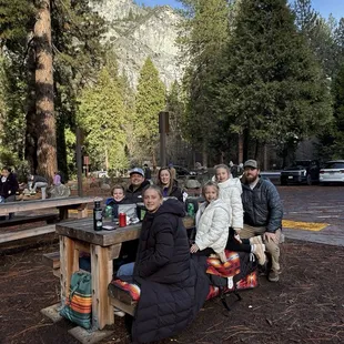 Lunch at the common area at the base of the waterfall.