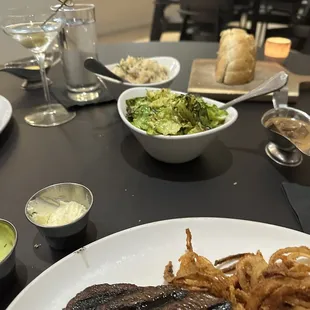 Brussels sprouts, ribeye + mashed potato's