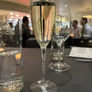 Complimentary champagne