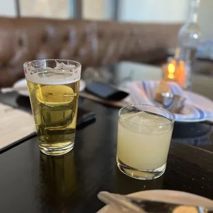 Beer and margarita