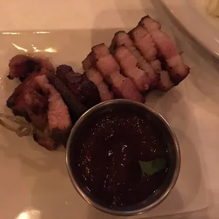 Grilled Thick-Cut Bacon & Barbecue Sauce