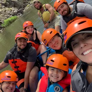 Family photo on the Arkansas River