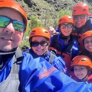 On the river- group photo.