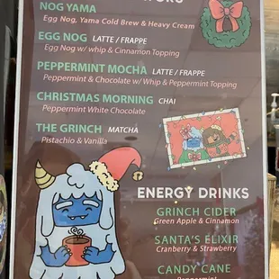 energy drink options