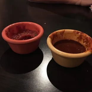 Our salsa which was the only thing we had for 30 minutes.