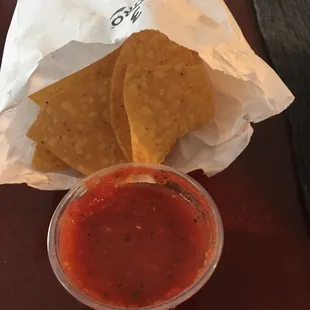 Our meal came with delicious chips &amp; salsa