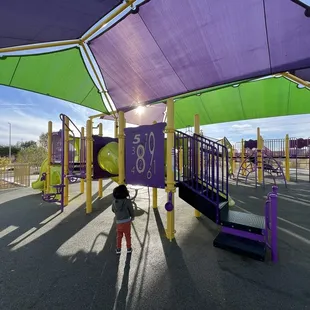 Numbers on the side of the play structure