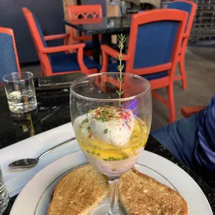 Poached Eggs in a Glass