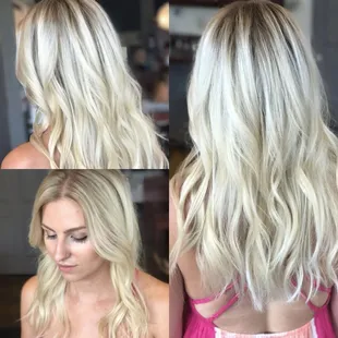 Perfect icy blonde by our stylist Tina. Book with Tina by calling (916) 812-7311