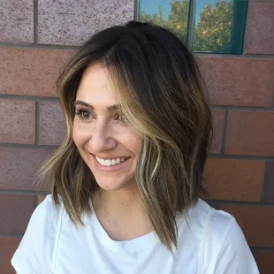 Cyndi took her client shorter and lighter for a fun little change. Book with Cyndi at 1-916-505-8118