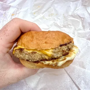 Goetta Breakfast Sandwich - First time and actually really enjoyed it! Got a few pieces to take home even definitely worth trying...