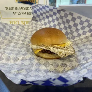 Goetta Egg Cheese Sandwich