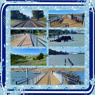 Montage of images from Eckley Pier