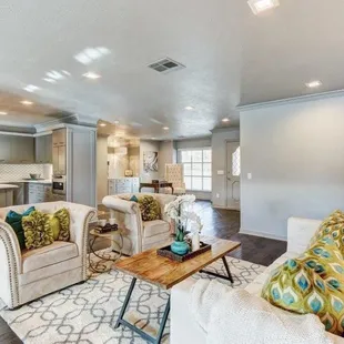 Transitional with pops of color