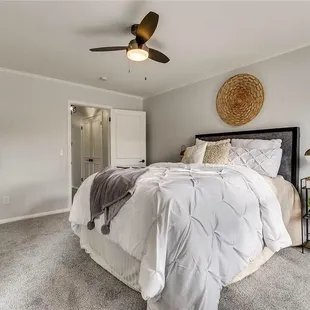 Bedroom styling staging is a must! Always use fresh white linens